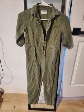 Old Navy Kids Olive Utility One-Piece Jumpsuit